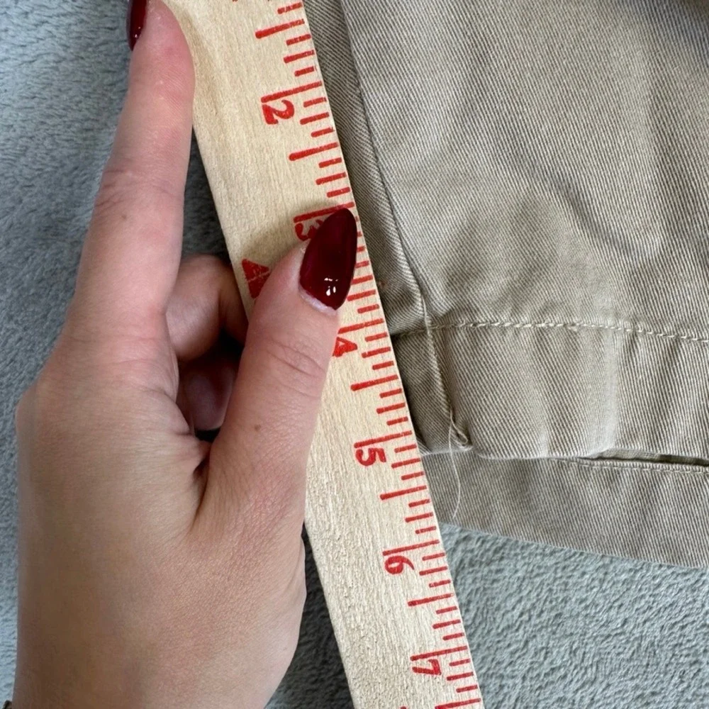 Polo Ralph Lauren Andrew Short Mens 33 Khaki Tan Pleated Chino Cotton Shorts